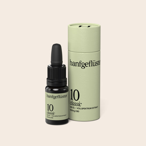 Hanfgeflüster Vollspektrum CBD Öl 10% Freisteller