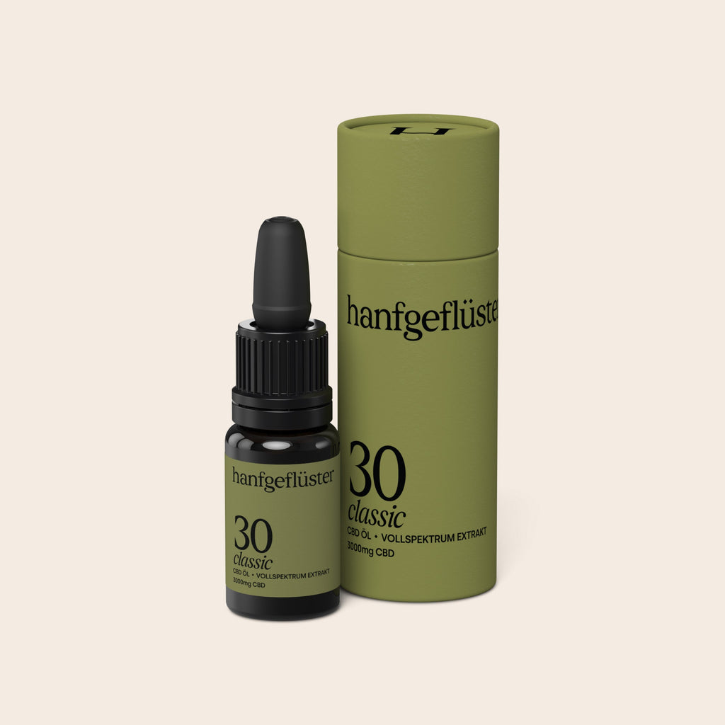 Hanfgeflüster Vollspektrum CBD Öl 30% Freisteller